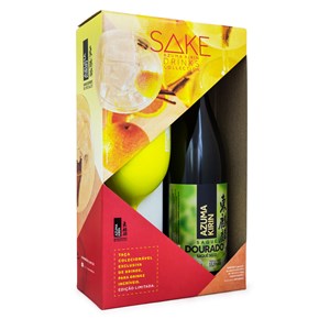 Kit Sake Azuma Kirin Dourado 740ml + Taça Plástica