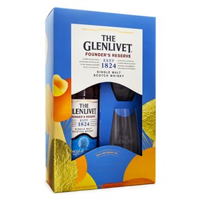 Kit The Glenlivet Founder's Reserve Single Malt Scotch Whisky 700ml + 2 Copos Exclusivos