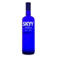 Kit Vodka Skyy 980ml + 2 Caixas Preparo para Drinks Chás Leão + 2 Copos Acrílico