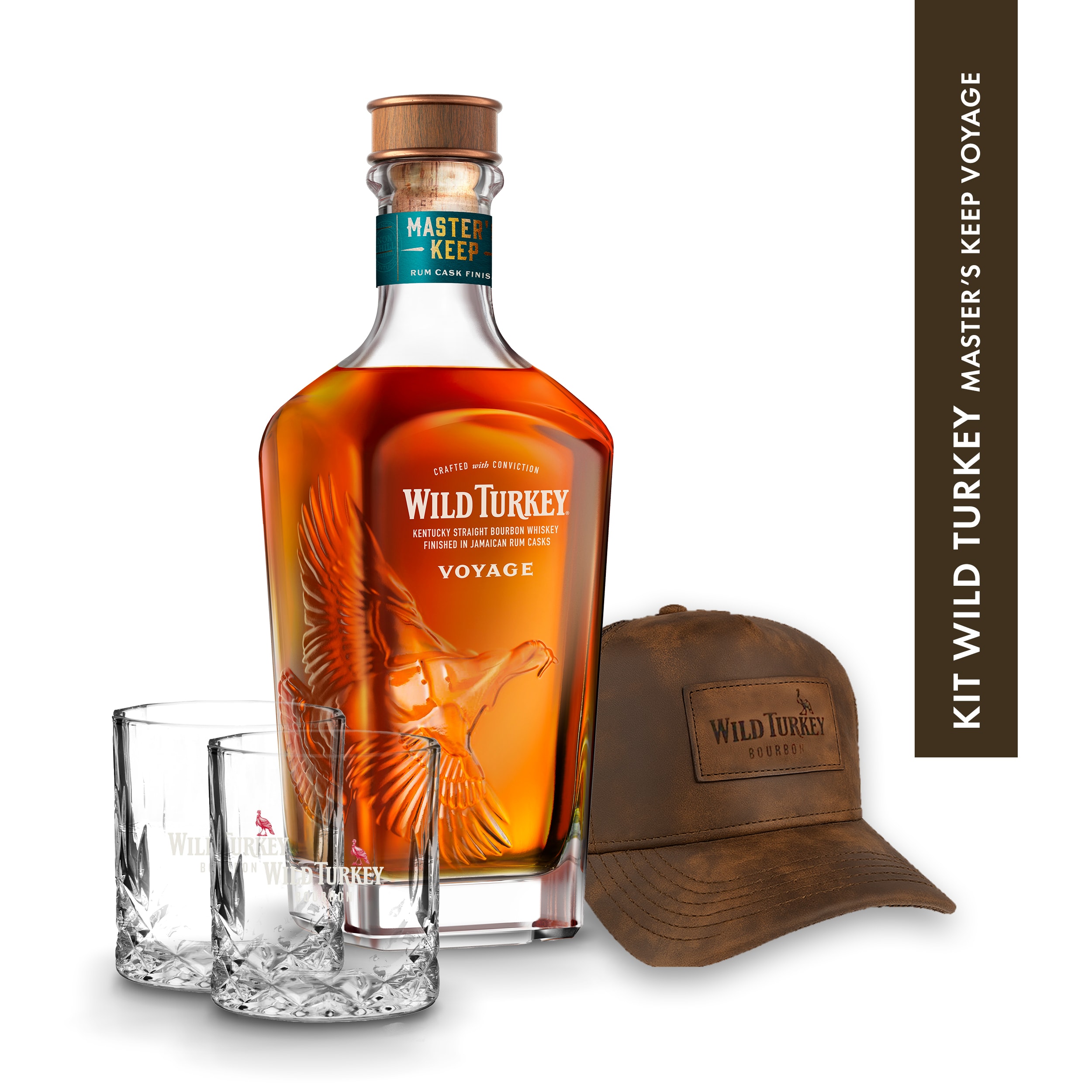 Kit Wild Turkey Master's Keep Voyage Bourbon Whiskey 750ml
