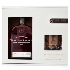 Kit Woodford Reserve Bourbon Whiskey 750ml + Copo de Vidro