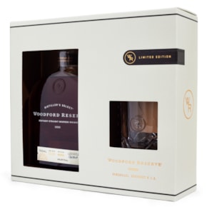 Kit Woodford Reserve Bourbon Whiskey 750ml + Copo de Vidro