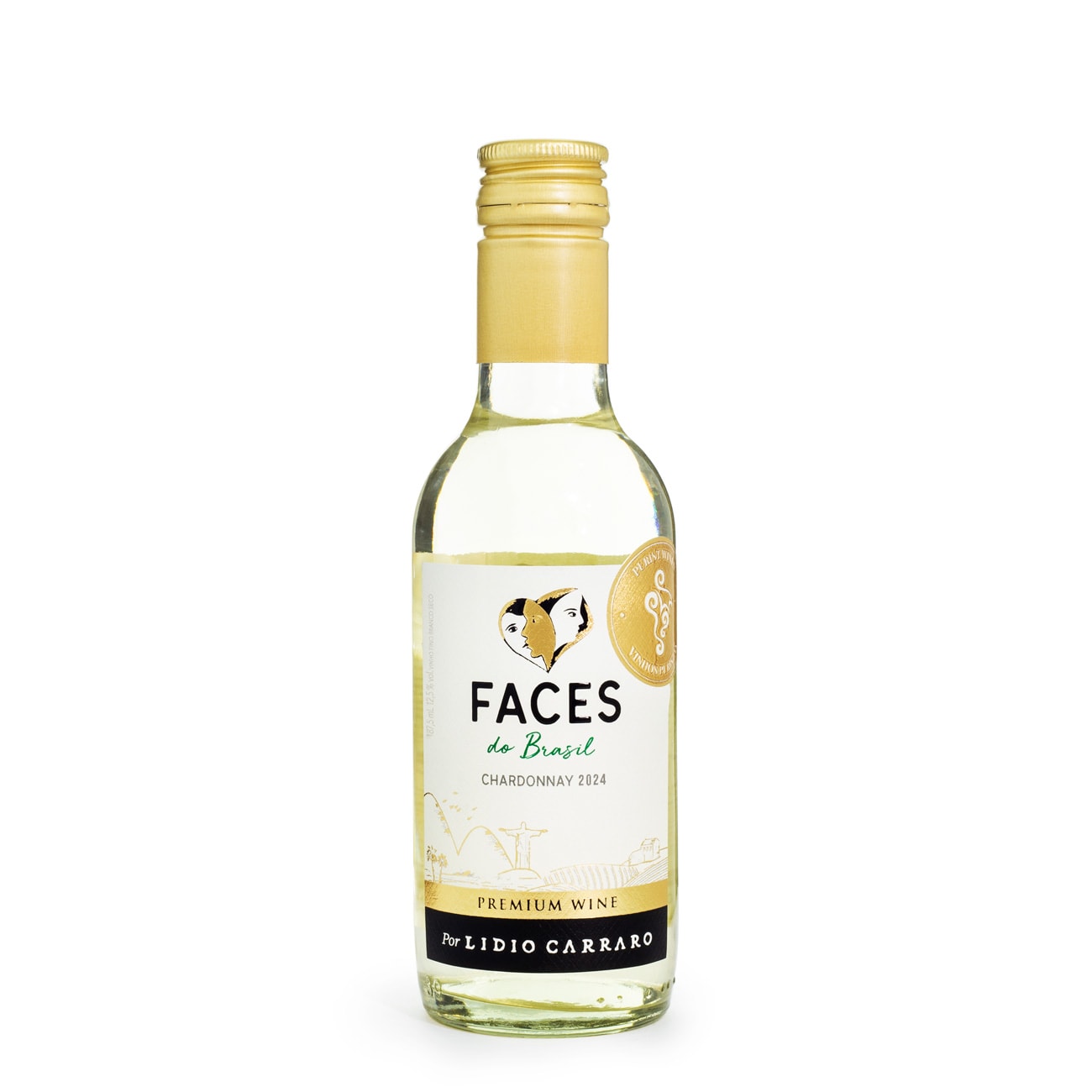 Sherry♡♡ 様　リクエストAクリアグリーン×イエロー Mini Vinho Lidio Carraro Faces do Brasil Chardonnay 187,5ml