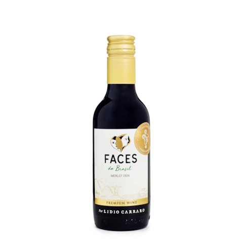 Mini Vinho Lidio Carraro Faces do Brasil Merlot 187,5ml