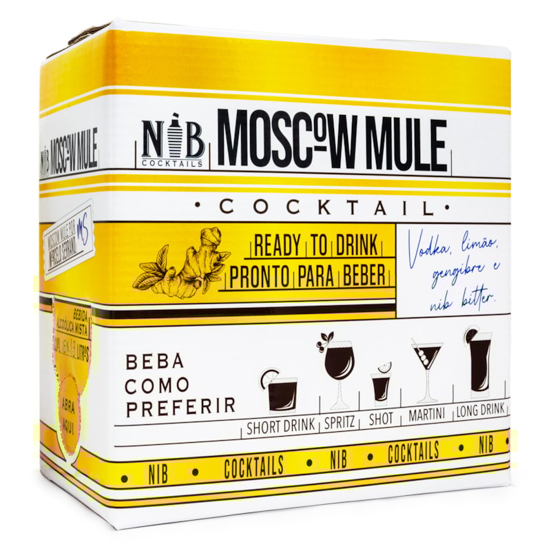 NIB Moscow Mule Cocktail Ready to Drink Bag in Box 3L
