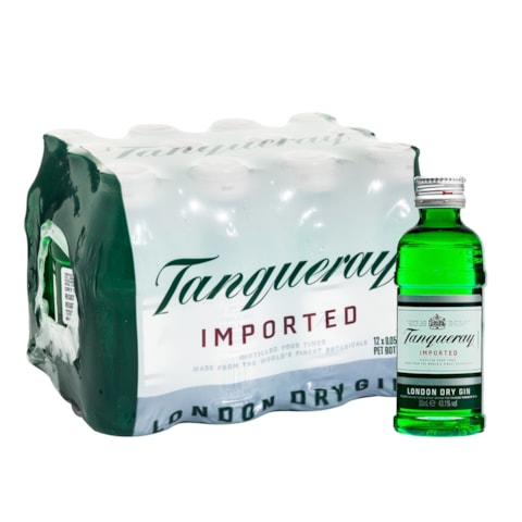 Pack 12un Miniatura Gin Tanqueray 50ml