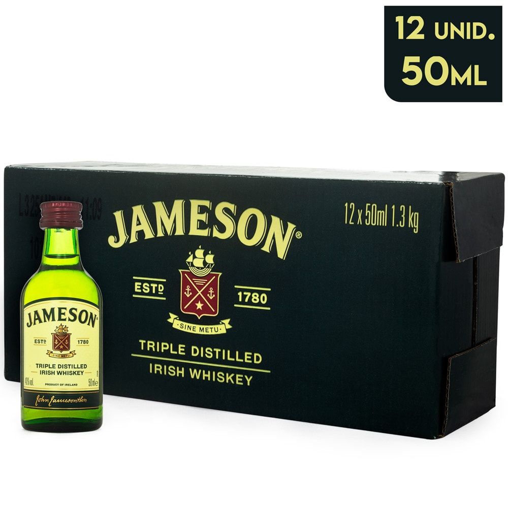 Pack 12un Miniatura Jameson Irish Whiskey 50ml - Espaço Prime Bebidas