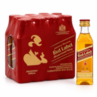 Pack 12un Miniatura Whisky Johnnie Walker Red Label 50ml