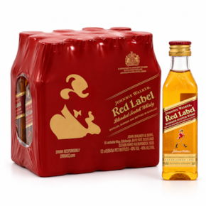 Pack 12un Miniatura Whisky Johnnie Walker Red Label 50ml