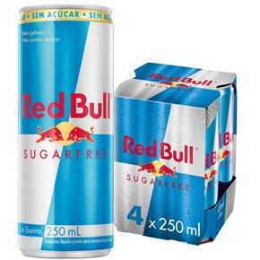 Pack 4un Energético Red Bull Sugar Free 250ml