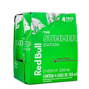 Pack 4un Energético Red Bull Summer Edition - Pitaya 250ml