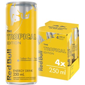 Pack 4un Energético Red Bull Tropical Edition 250ml