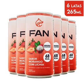 Pack 6un Suco de Morango com Lichia FAN 265ml