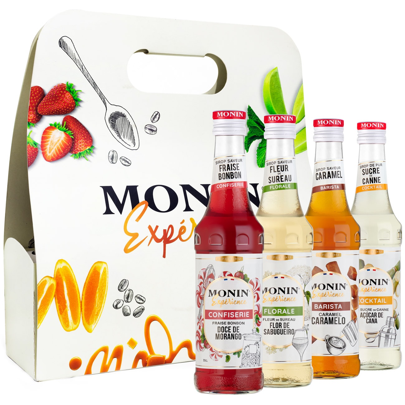 Pack Monin Expérience Aventuras - 4 Sabores - Espaço Prime Bebidas