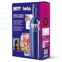 Pack SKYY Vodka 750ml + Caixa de Chá Morango com Hortelã