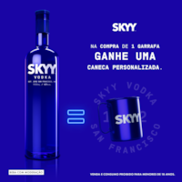 SKYY Vodka 750ml + Caneca Moscow Mule 350ml