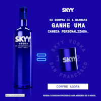 SKYY Vodka 980ml + Caneca Moscow Mule 350ml