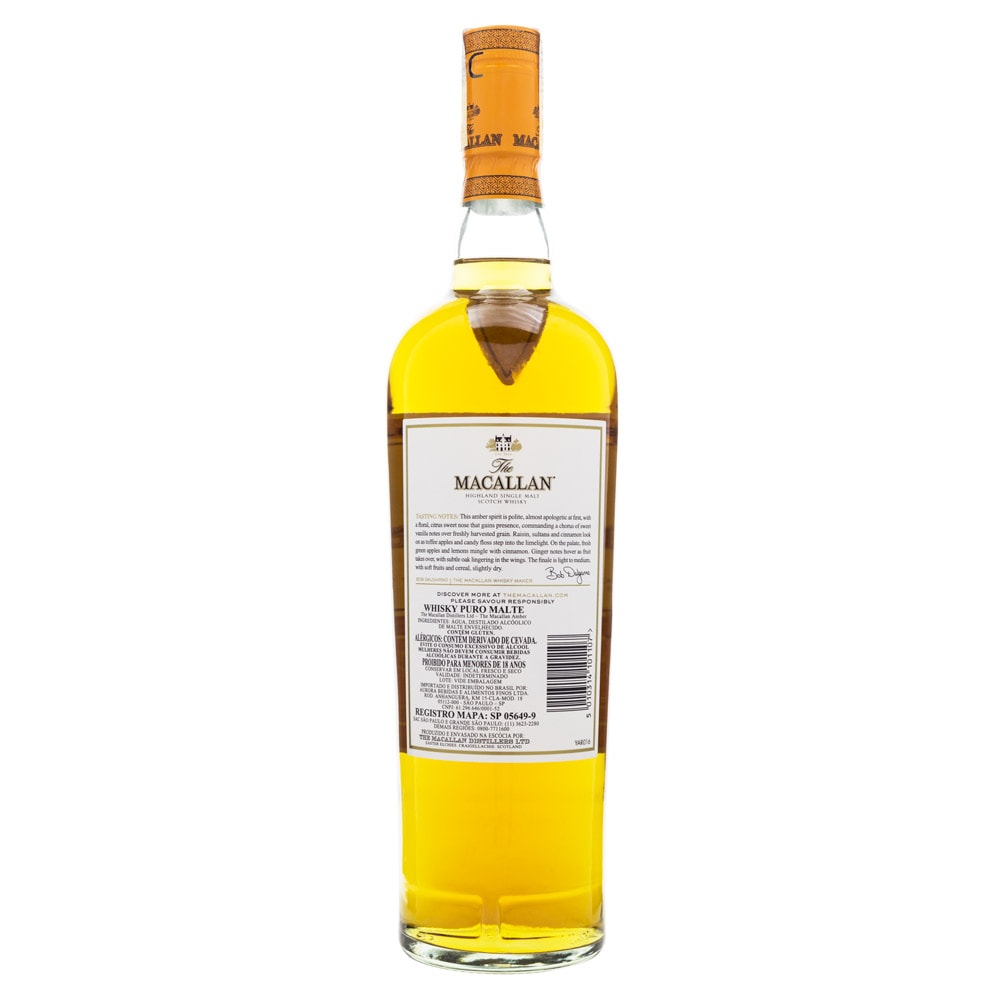 The Macallan Amber Single Malt Scotch Whisky 700ml - Espaço Prime