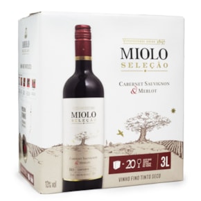 Vinho Miolo Seleção Cabernet Sauvignon & Merlot Bag in Box 3L
