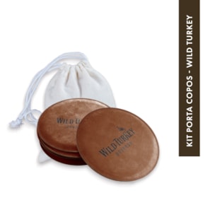 Wild Turkey 101 Bourbon Whiskey 700ml + 2 Porta-Copos de Couro