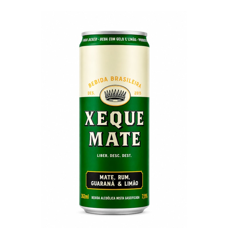 Xeque Mate Bebida Mista de Mate, Rum, Guaraná & Limão 362ml